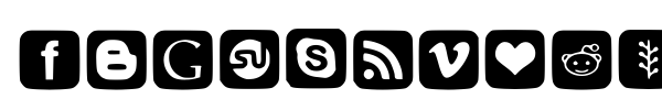 Social Font Icons font preview